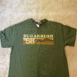 Green sugarbush mountain T-shirt